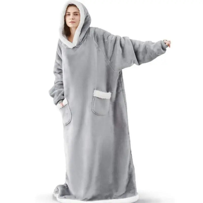 Sleeved Winter Warmth Flannel Blanket