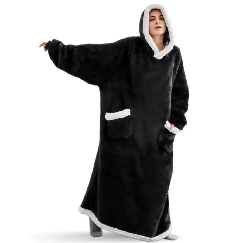 Sleeved Winter Warmth Flannel Blanket