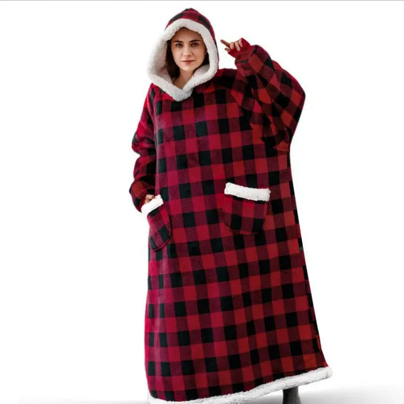 Sleeved Winter Warmth Flannel Blanket