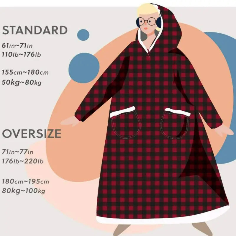 Sleeved Winter Warmth Flannel Blanket