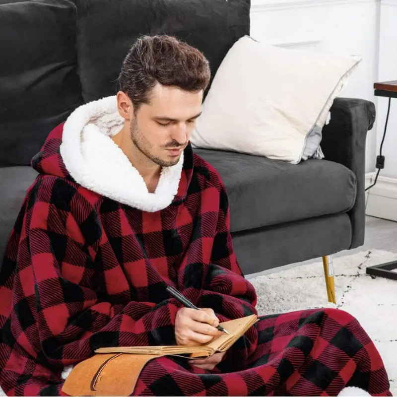 Sleeved Winter Warmth Flannel Blanket